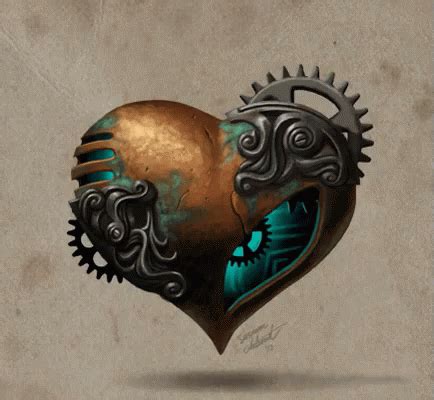 Steampunk Heart GIF - Steampunk Mechanical Heart - Discover & Share GIFs