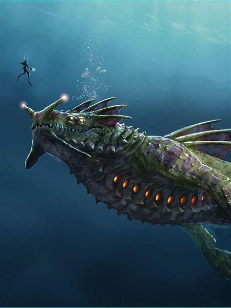 - Subnautica Sea Dragon Leviathan - & Background HD phone wallpaper ...