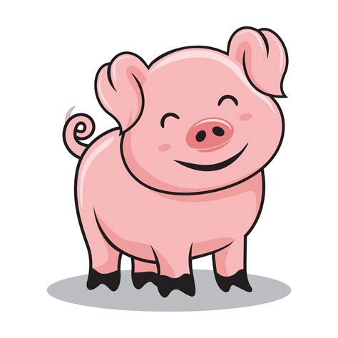 Pig Cartoon Cute Swine Illustration 3607581 Vector Art at Vecteezy