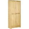HOMCOM Light Brown Wood 30.75 in. Pantry Cabinet with Doors and Shelf Adjustability 838-368V00LR ...