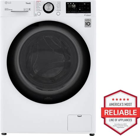 LG 2.4 Cu. Ft. White Front Load Washer Dryer Combo | Grand Appliance and TV