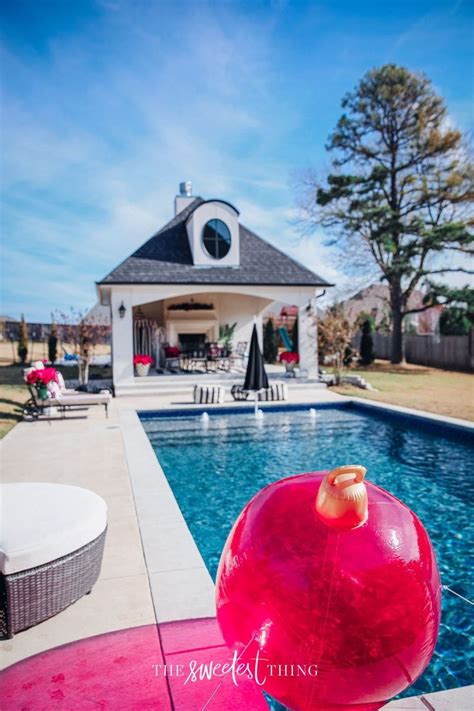 Christmas Pool Decorations | US life and style | The Sweetest Thing | Pool decor, Pool houses ...