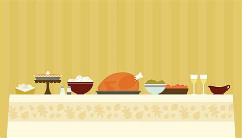 Royalty Free Thanksgiving Table Clip Art, Vector Images & Illustrations ...