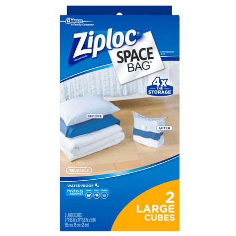 Ziploc Space Bag, Large Cube, 2 Count - Walmart.com