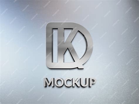 Premium PSD | Metallic logo mockup design