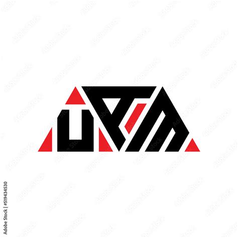 UAM triangle letter logo design with triangle shape. UAM triangle logo ...