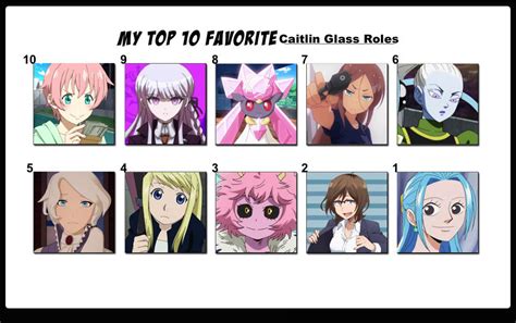 Top 10 Favorite Caitlin Glass Roles by FlameKnight219 on DeviantArt