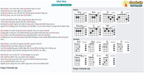 Chord: Nhớ Nhà - tab, song lyric, sheet, guitar, ukulele | chords.vip