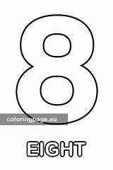 Number Eight Template  Coloring Page sketch template