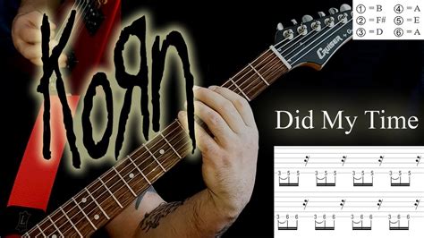 Korn - Did My Time (guitar cover playthrough tab) - YouTube