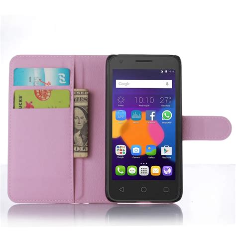 Fashion Litchi Texture Flip Leather Cover Case for Alcatel One Touch ...