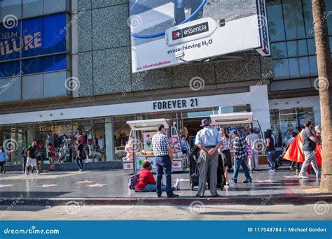 Tourists Enjoying World Famous Hollywood Blvd. Editorial Stock Image ...