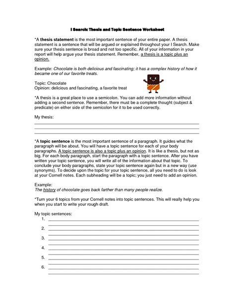 16 Best Images of Topic Sentences Worksheets PDF - Writing Topic Sentences Worksheets, Topic ...