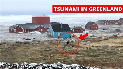 MEGA-TSUNAMI caused by LANDSLIDE devastates village - Camera 1 | Greenland, Nuugaatsiaq ...