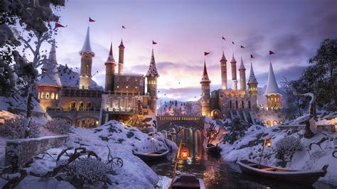 2560x1440 A Castle In Snow 4k 1440P Resolution ,HD 4k Wallpapers,Images,Backgrounds,Photos and ...