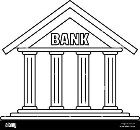 Bank icon. Outline illustration of bank vector icon for web Stock Vector Image & Art - Alamy