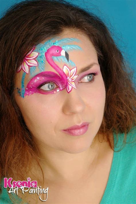 Flamingo eye design | Face painting designs, Face painting easy, Eye face painting