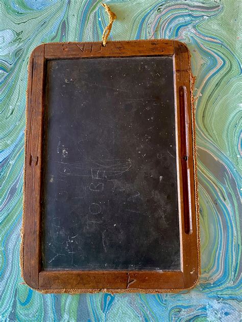 Vintage Antique Slate Chalkboard Double Sided 6 1/2 X 8 - Etsy