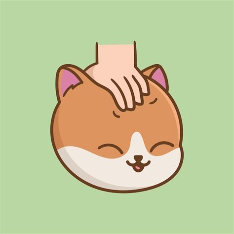 Premium Vector | Cute cat pat hand cartoon 4