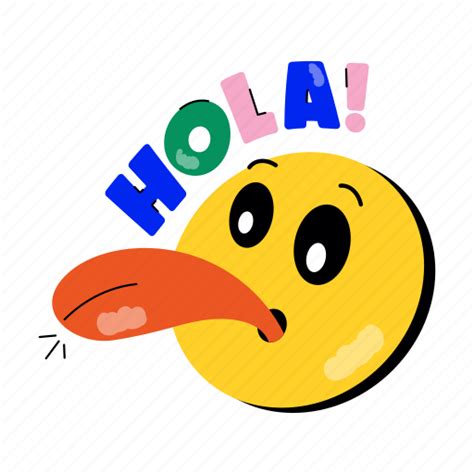 Hola emoji, tongue emoji, crazy emoji, emoticon, smiley sticker - Download on Iconfinder