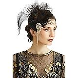 Amazon.com: BABEYOND 1920s Flapper Peacock Feather Headband Roaring 20s ...