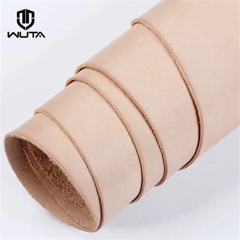 WUTA High Quality Full Grain Veg Tanned Leather Picece Handmade DIY Genuine Leather Fabric ...