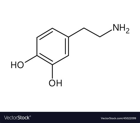 Dopamine Chemical Formula Dopamine Chemical Molecular Structure | The ...