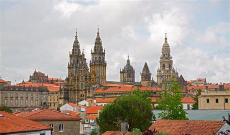 Santiago skyline stock image. Image of compostela, cathedral - 25423827