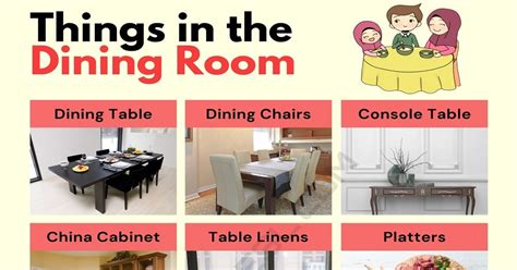 Dining Room Vocabulary: Essential Objects in the Dining Room • 7ESL