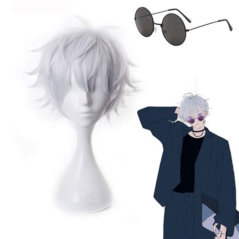 Buy Gojo Satoru Cosplay Wigs Anime Jujutsu Kaisen Gojo Resistant ...