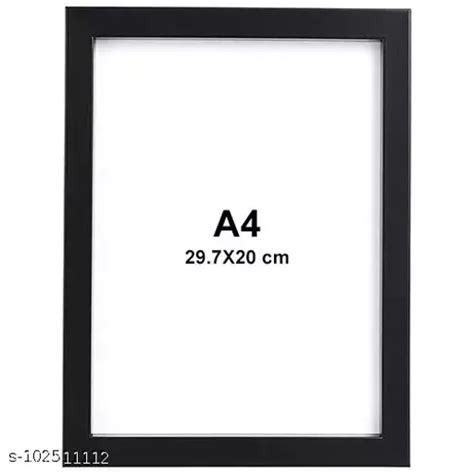 Single Photo Frame (A4) Without Glass Black