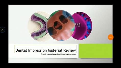 Dental Impression Materials Review - INBDE - YouTube