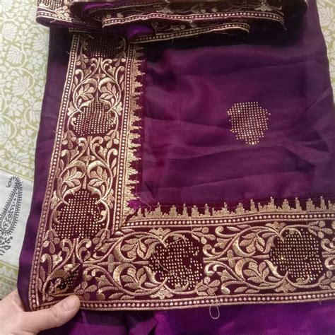 Sarees | Beautiful Silk Saree In Brinjal Color | Freeup