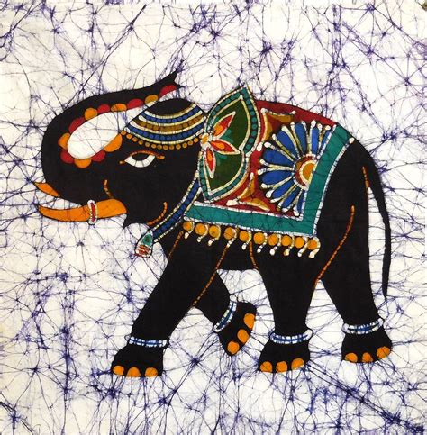 Royal Elephant - Batik Painting | Batik art, Batik elephant, Elephant painting