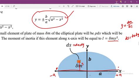 Moment of inertia od Ellipse about Major Axis - YouTube