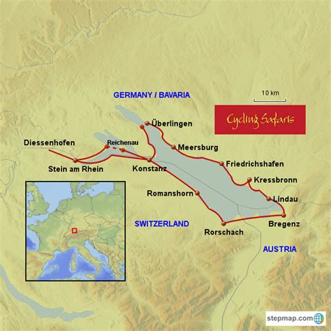 StepMap - Lake Constance - Landkarte für Germany