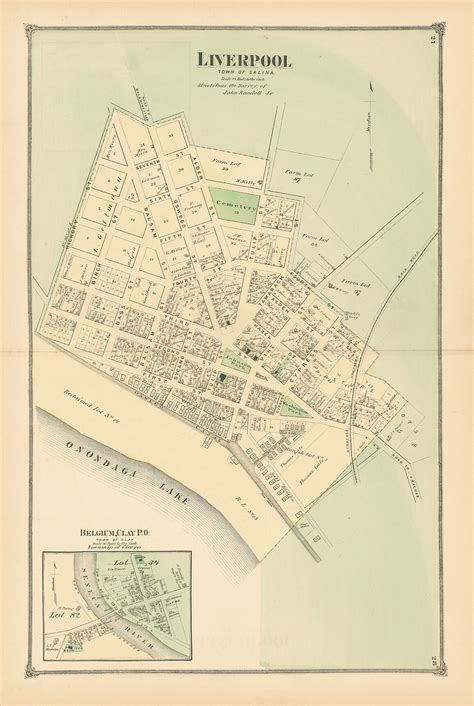 LIVERPOOL, New York - 1874 Map