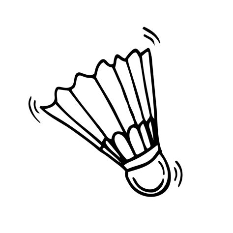 Doodle badminton shuttlecock icon in vector. Hand drawn badminton shuttlecock icon in vector ...