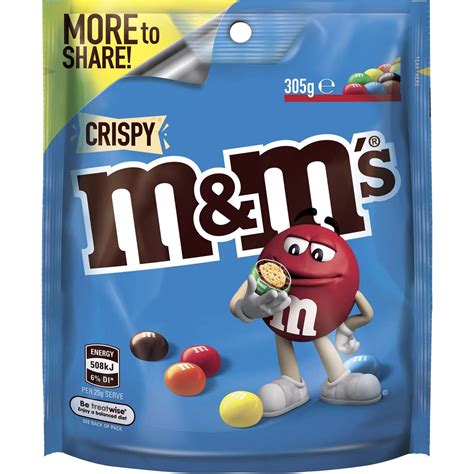 M&m's Crispy Chocolate Large Bag 305g | Woolworths