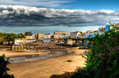 united, Kingdom, Houss, River, Sky, Tenby, Wales, Cities Wallpapers HD ...