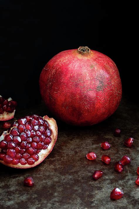 Still life with pomegranate l Food Photography Photograph by Lizzy Komen