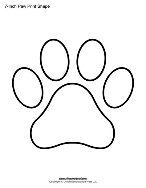 paw print clip art outline - Carroll Fontaine