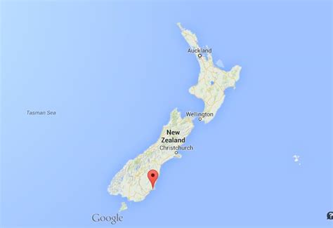 Dunedin on map of New Zealand