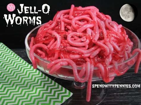 How to make Jell-O Worms! A Spooky Halloween Treat! - Spend With Pennies