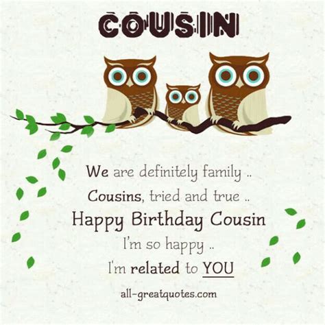 Pin by Jennifer Gregory on e-Cards | Happy birthday cousin female, Happy birthday cousin, Cousin ...