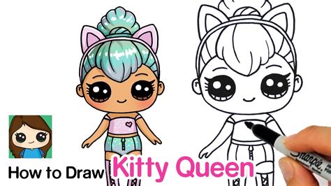 How to Draw Kitty Queen | LOL Surprise Doll - YouTube