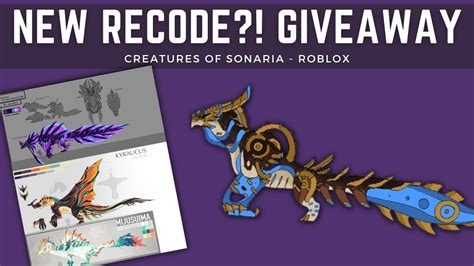 New Recode?! Updates and Starknol Giveaway! [Creatures of Sonaria - Roblox] - YouTube