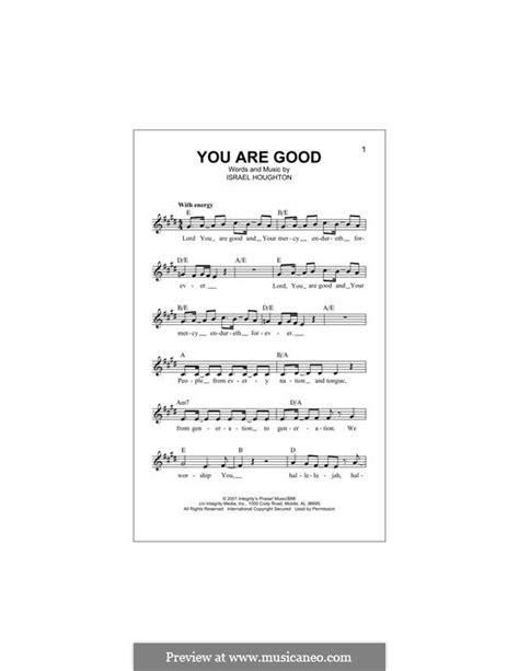 You are Good by I. Houghton - sheet music on MusicaNeo