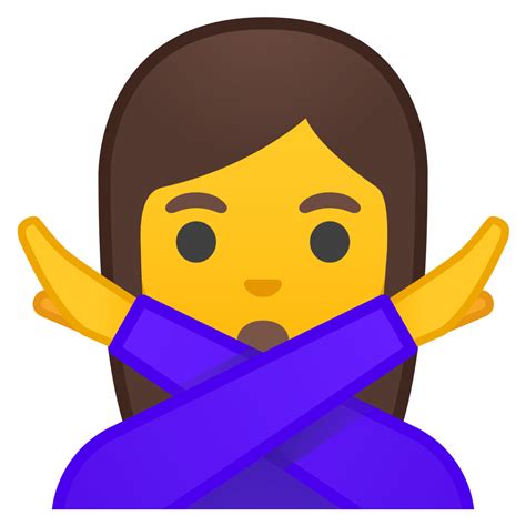 Woman gesturing NO Icon | Noto Emoji People Expressions Iconset | Google