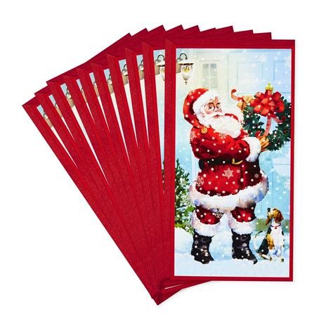 Hallmark Pack of Christmas Money or Gift Card Holders, Santa and Dog ...